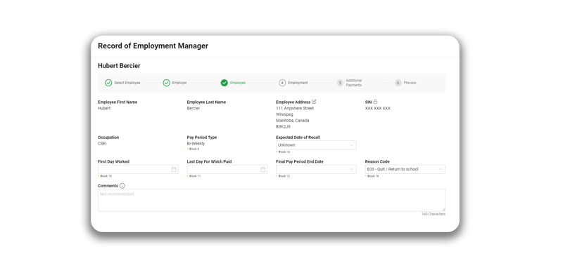 1.	Screen shot of error messages in Payworks' ROE Manager.