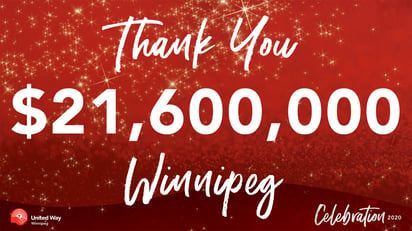 « Merci! 21 600 000 dollars, Winnipeg ». 