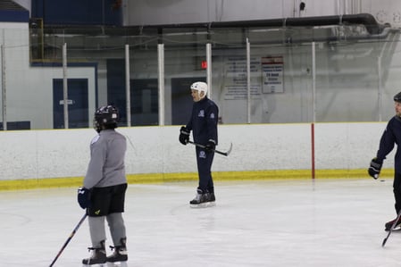 Payworks staff on the ice.