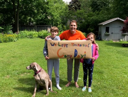 Payworks staff with her two kids. 