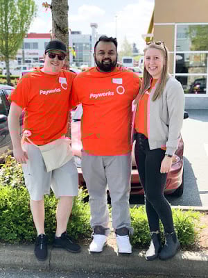 Three Payworks staff members. 