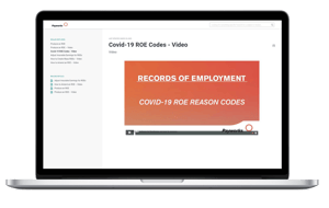 Records of employment screen.